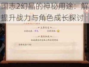 少年三国志2幻晶的神秘用途：解锁特殊能力、提升战力与角色成长探讨