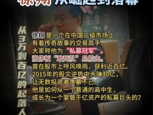 关于徐翔儿子为何叫徐三徐四的探究：揭秘背后的故事与含义