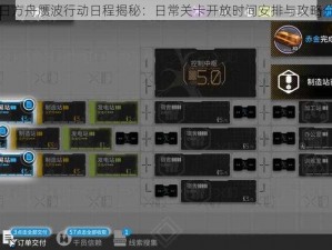 明日方舟赝波行动日程揭秘：日常关卡开放时间安排与攻略分享