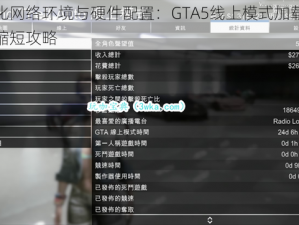 优化网络环境与硬件配置：GTA5线上模式加载时间缩短攻略