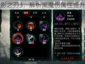 潜入影之刃3：解析黑魔伤属性提升之道