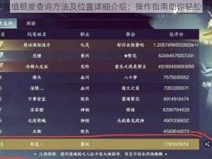 逆水寒手游充值额度查询方法及位置详细介绍：操作指南助你轻松了解查询步骤