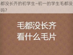 毛都没长齐的初学生—初一的学生毛都没长齐吗？