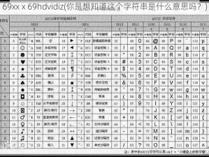 69xxⅹ69hdvidiz(你是想知道这个字符串是什么意思吗？)