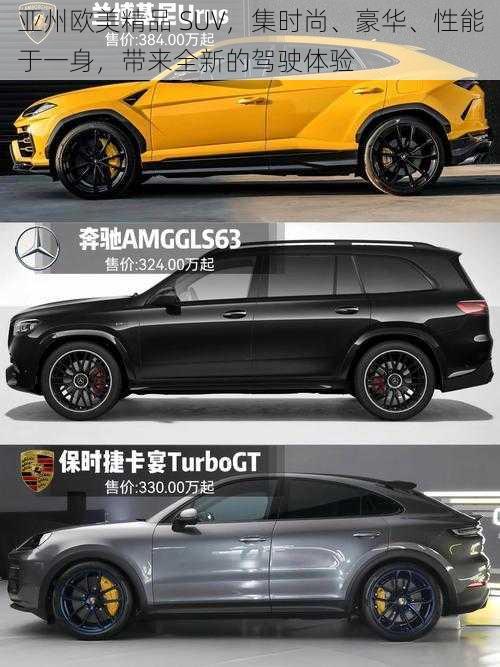 亚州欧美精品 SUV，集时尚、豪华、性能于一身，带来全新的驾驶体验