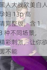 黑人大战欧美白人孕妇 13p 高清完整版，含 13 种不同场景，精彩刺激，让你欲罢不能