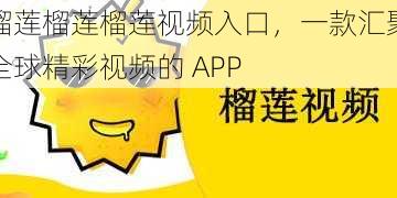 榴莲榴莲榴莲视频入口，一款汇聚全球精彩视频的 APP