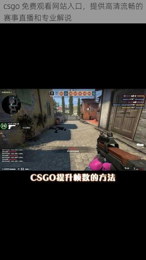 csgo 免费观看网站入口，提供高清流畅的赛事直播和专业解说