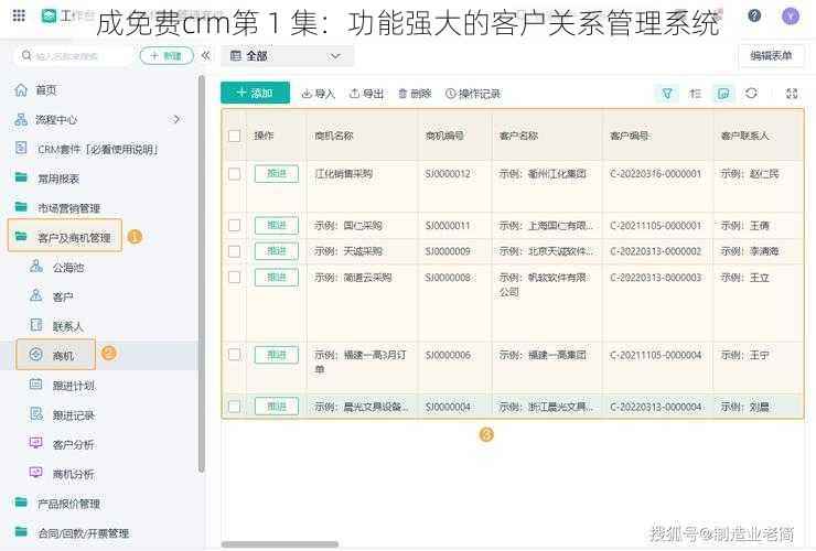 成免费crm第 1 集：功能强大的客户关系管理系统