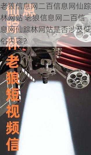 老狼信息网二百信息网仙踪林网站 老狼信息网二百信息网仙踪林网站是否涉及低俗内容？