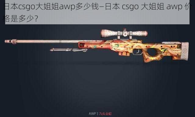 日本csgo大姐姐awp多少钱—日本 csgo 大姐姐 awp 价格是多少？