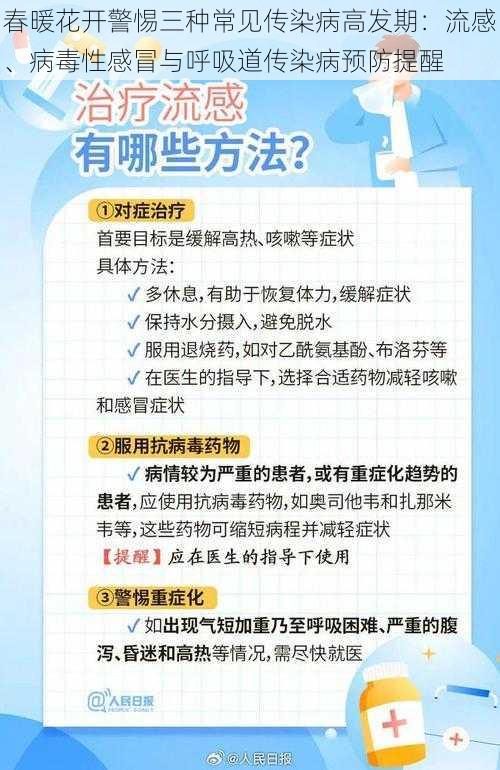 春暖花开警惕三种常见传染病高发期：流感、病毒性感冒与呼吸道传染病预防提醒