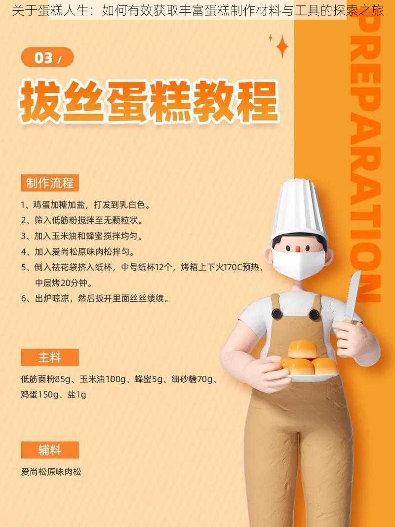 关于蛋糕人生：如何有效获取丰富蛋糕制作材料与工具的探索之旅