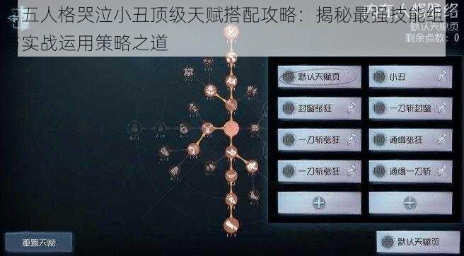 第五人格哭泣小丑顶级天赋搭配攻略：揭秘最强技能组合与实战运用策略之道