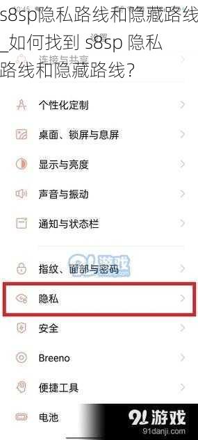 s8sp隐私路线和隐藏路线_如何找到 s8sp 隐私路线和隐藏路线？