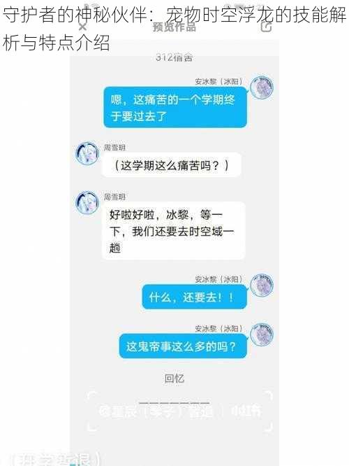 守护者的神秘伙伴：宠物时空浮龙的技能解析与特点介绍