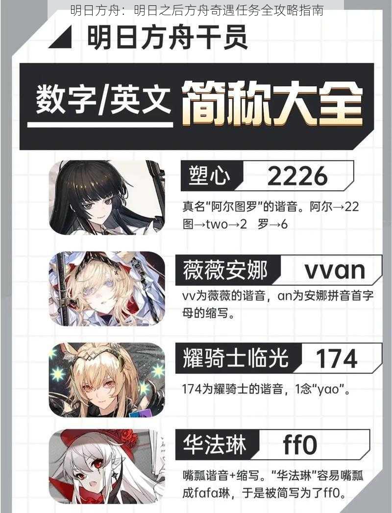 明日方舟：明日之后方舟奇遇任务全攻略指南