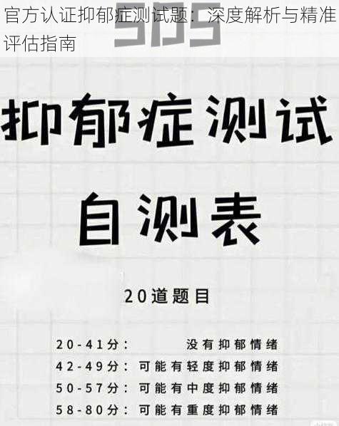 官方认证抑郁症测试题：深度解析与精准评估指南