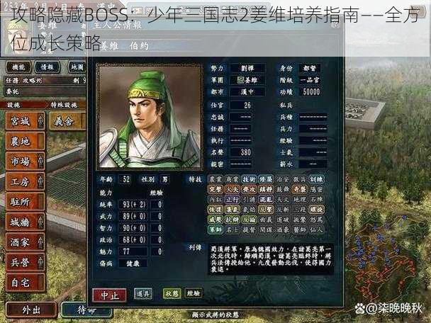 攻略隐藏BOSS：少年三国志2姜维培养指南——全方位成长策略