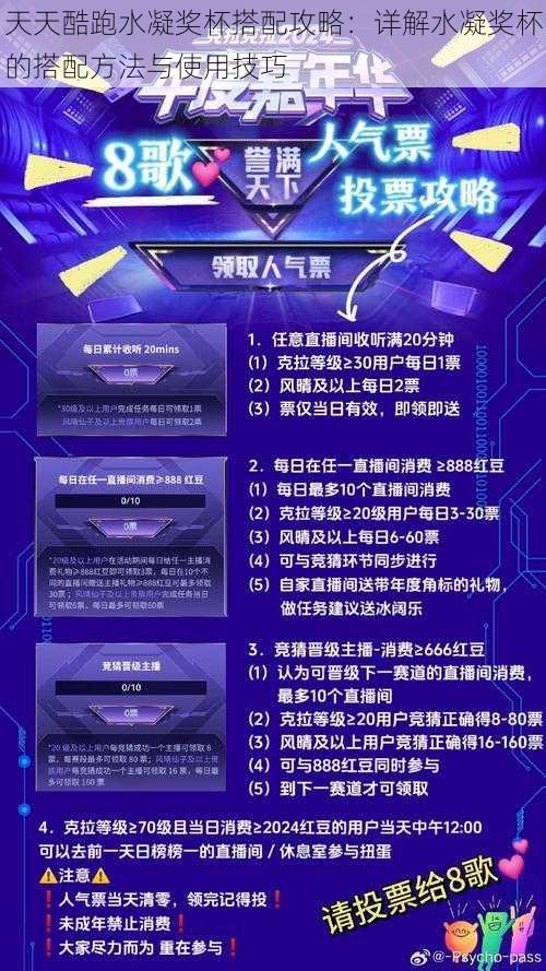 天天酷跑水凝奖杯搭配攻略：详解水凝奖杯的搭配方法与使用技巧