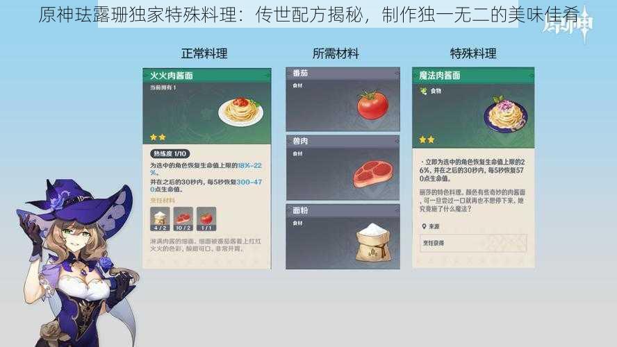 原神珐露珊独家特殊料理：传世配方揭秘，制作独一无二的美味佳肴